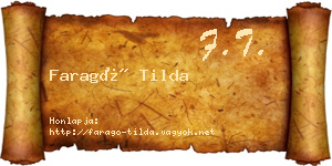 Faragó Tilda névjegykártya