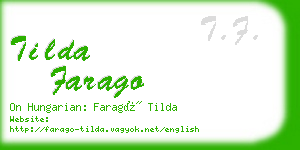 tilda farago business card